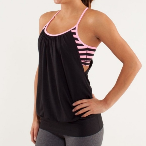 lululemon athletica Tops - 🌈 Lululemon No Limits Tank Black and Sea Stripes